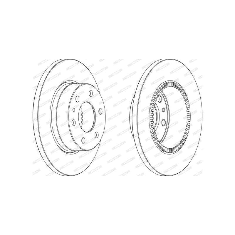 Disco freno asse posteriore - FERODO