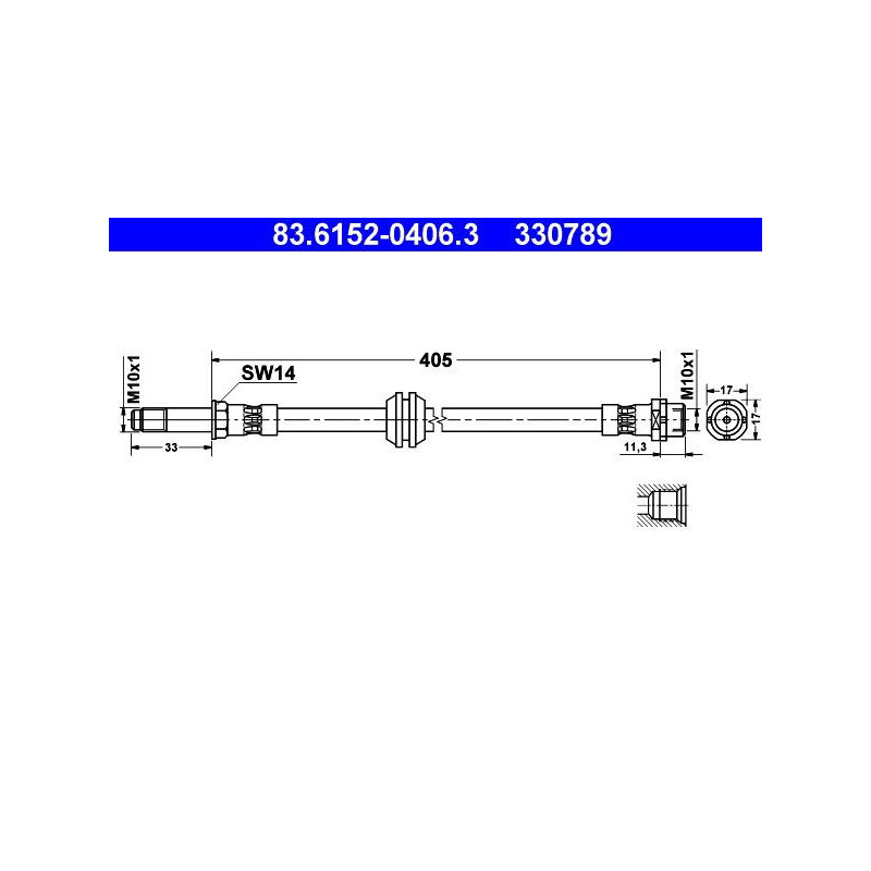 Flessibile freno asse anteriore - ATE