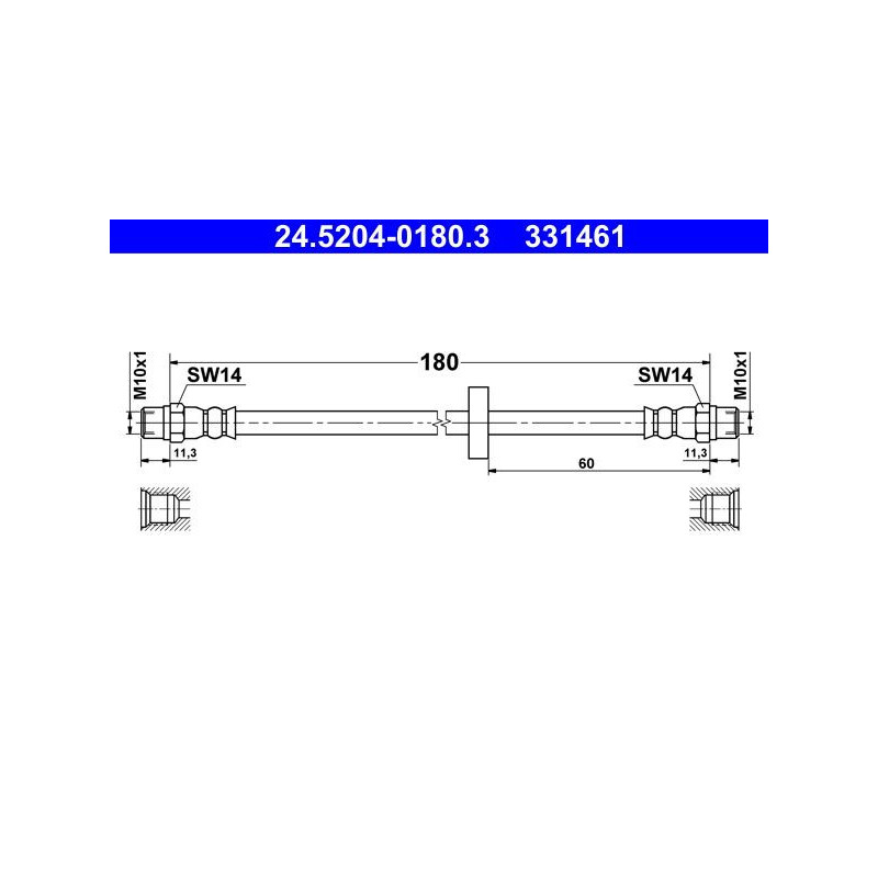 Flessibile freno asse posteriore - ATE