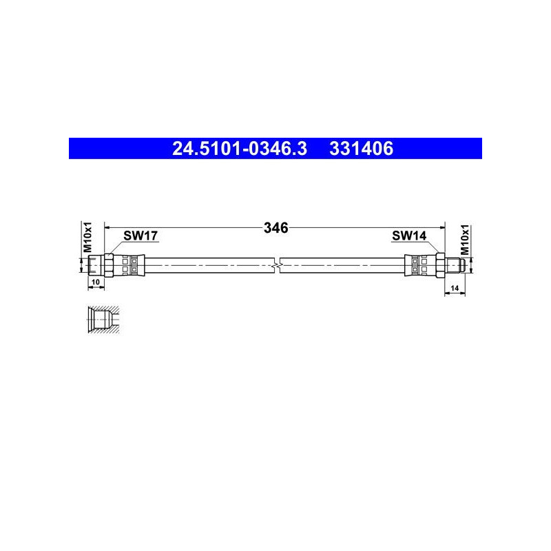 Flessibile freno asse anteriore - ATE