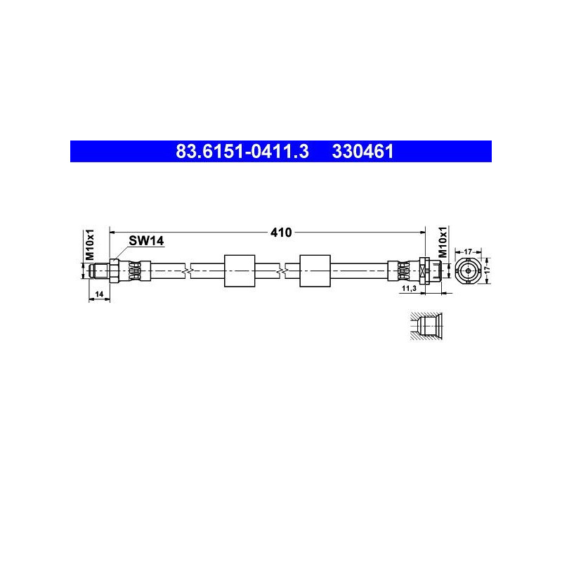 Flessibile freno asse anteriore - ATE