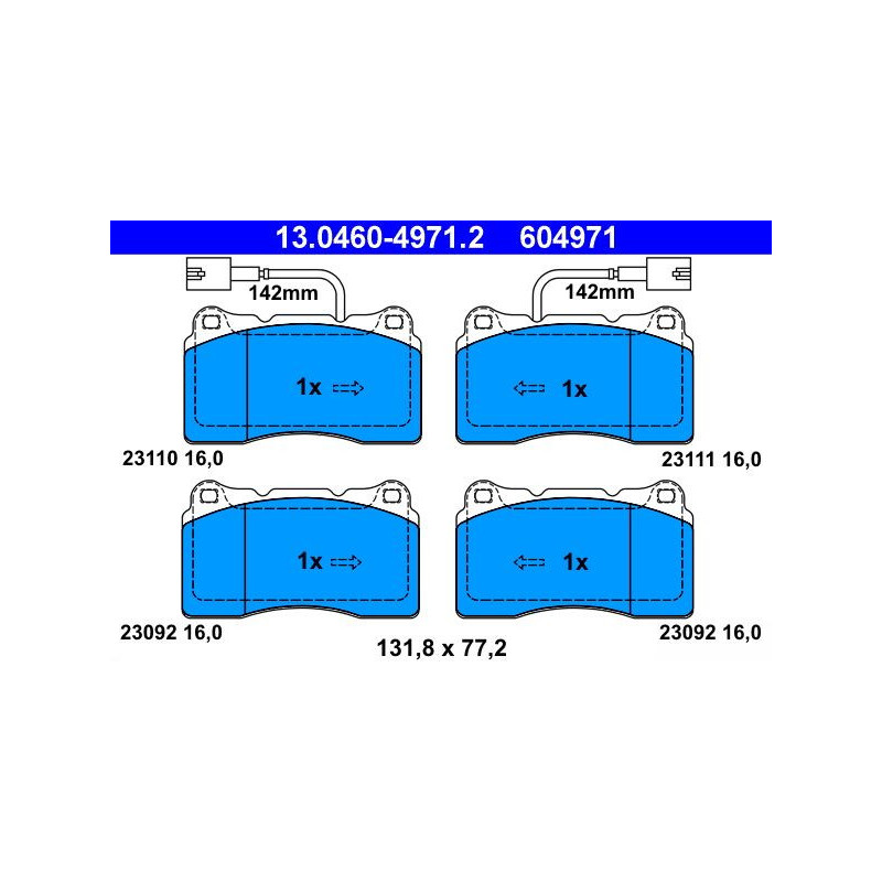 Pastiglie freno asse anteriore - ATE