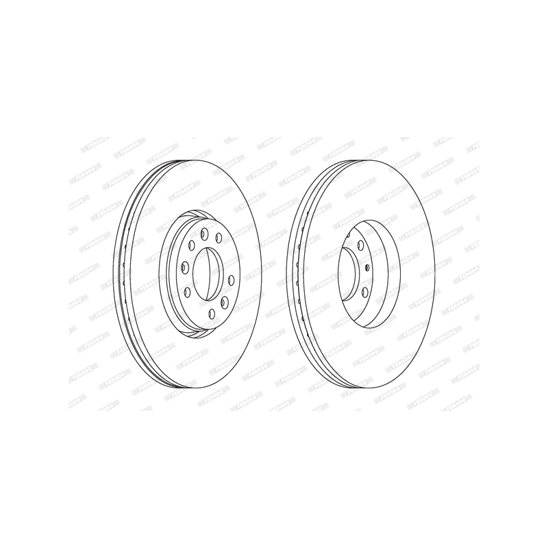 Disco freno asse anteriore - FERODO