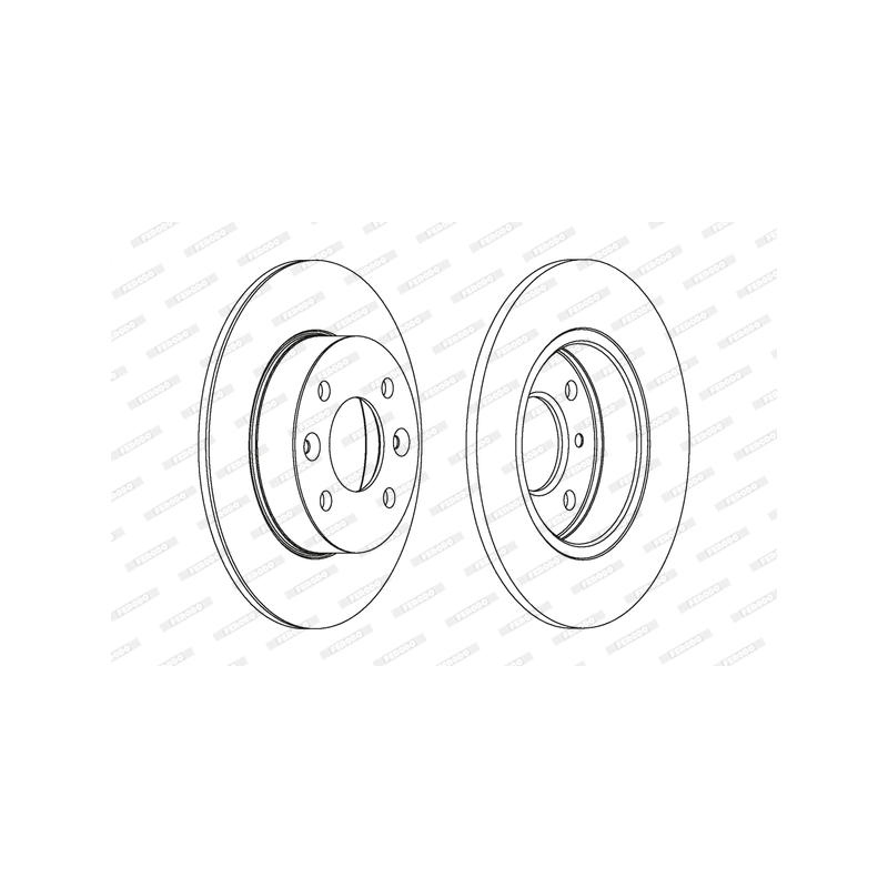 Disco freno asse anteriore - FERODO