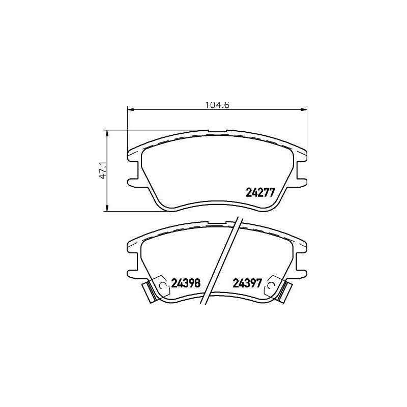 Pastiglie freno asse anteriore - HELLA BRAKE