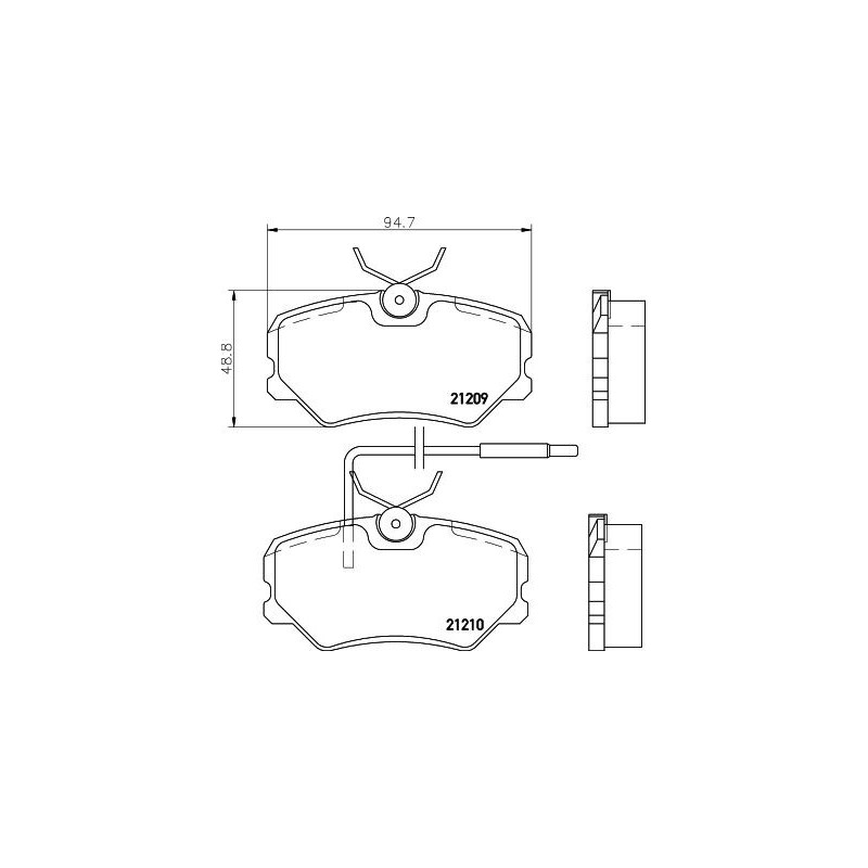 Pastiglie freno asse anteriore - HELLA BRAKE