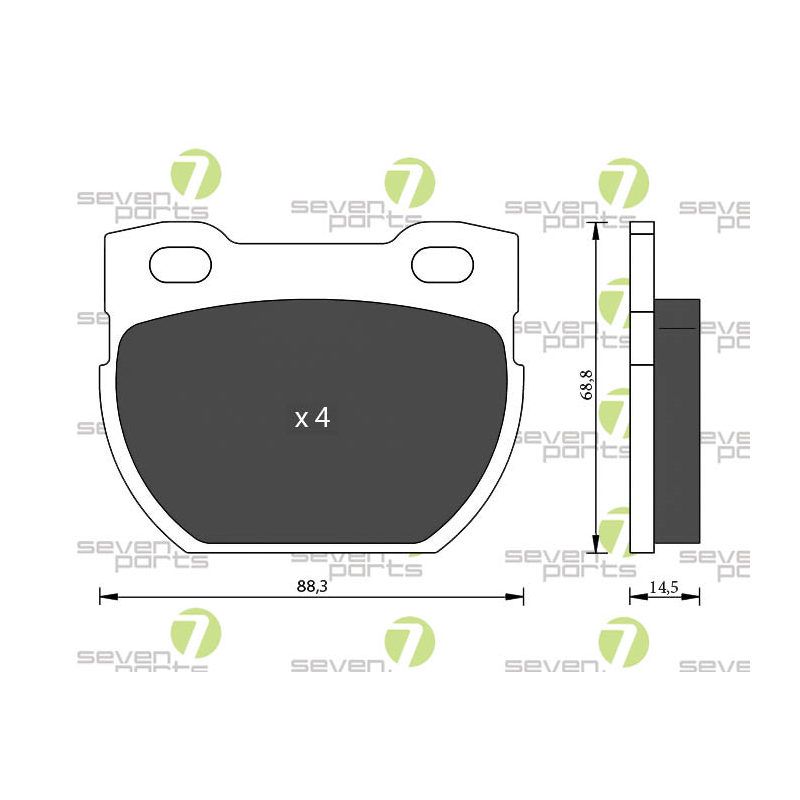 Pastiglie freno asse posteriore - SEVEN