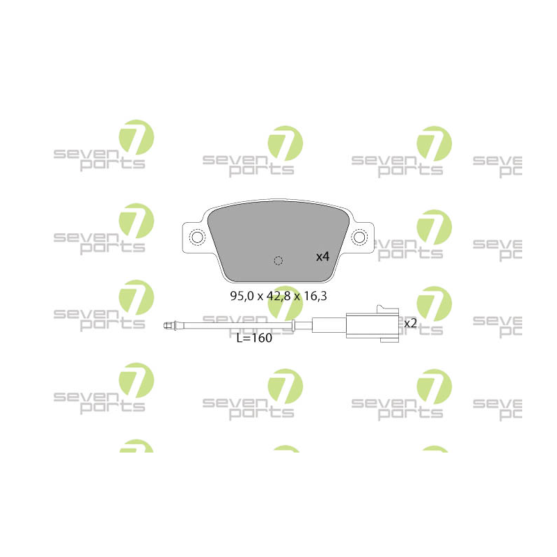 Pastiglie freno asse posteriore - SEVEN