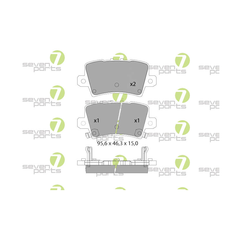 Pastiglie freno asse posteriore - SEVEN