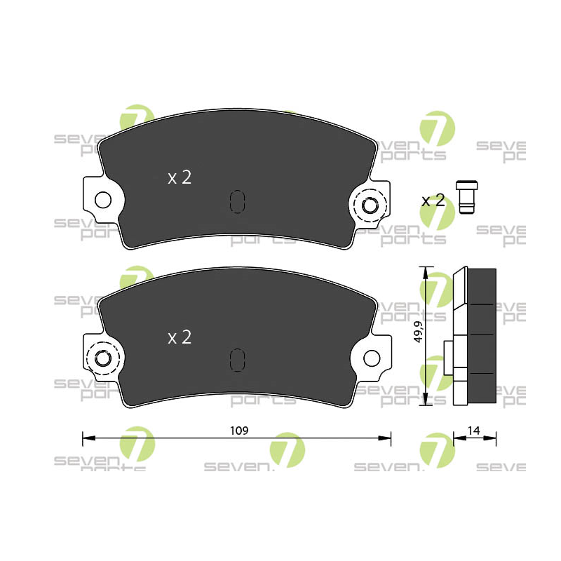 Pastiglie freno asse posteriore - SEVEN