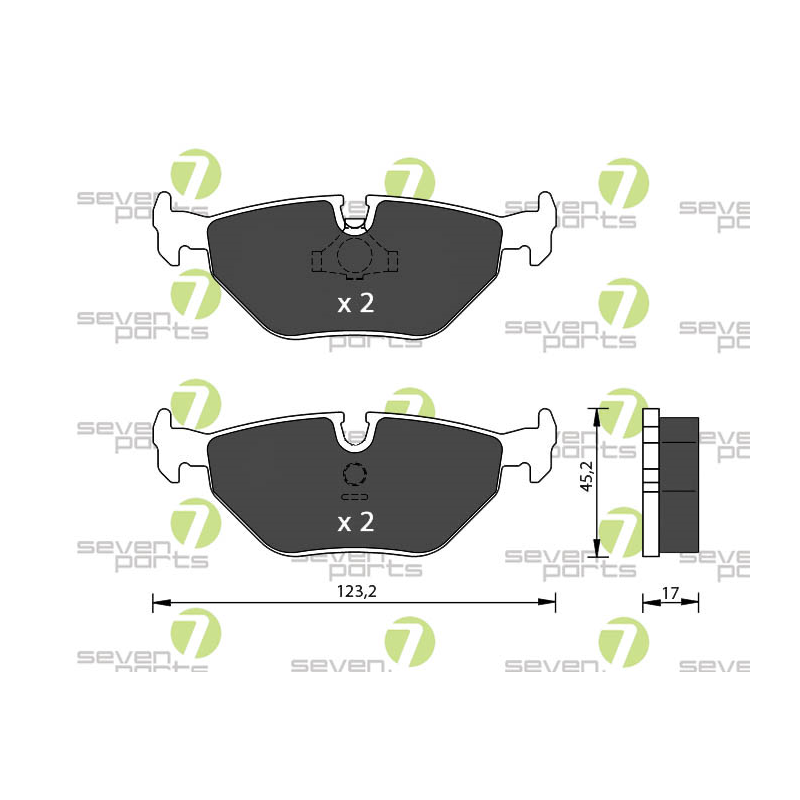 Pastiglie freno asse posteriore - SEVEN
