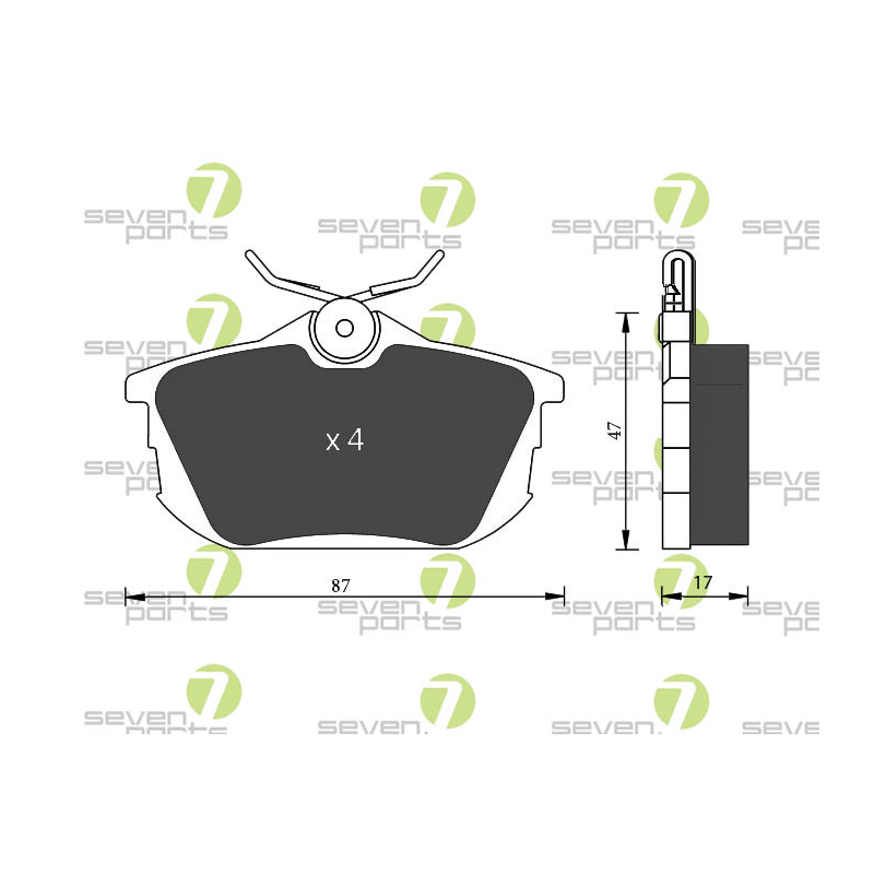 Pastiglie freno asse posteriore - SEVEN