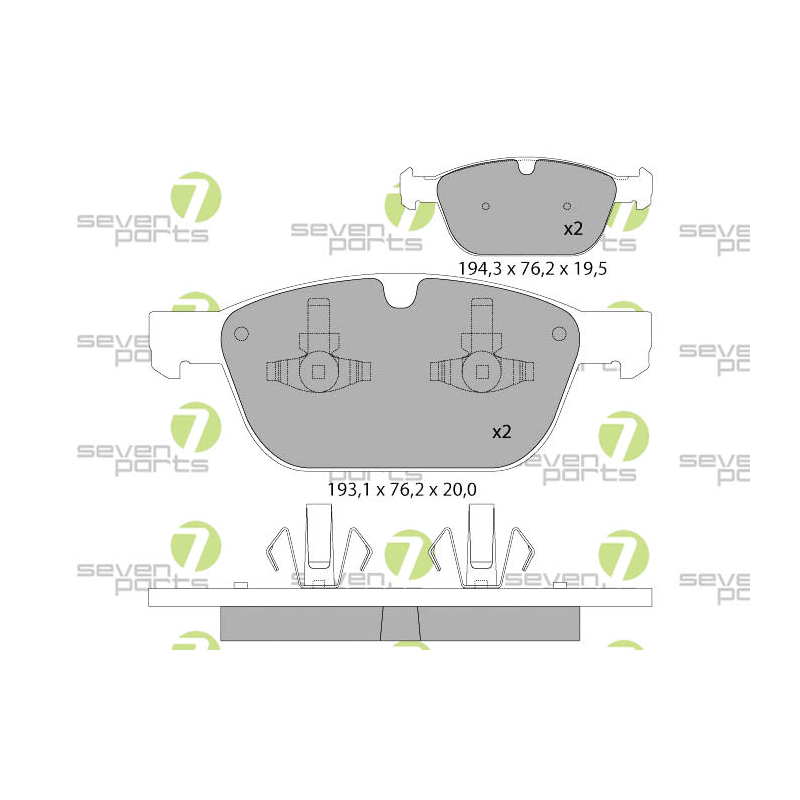Pastiglie freno asse posteriore - SEVEN