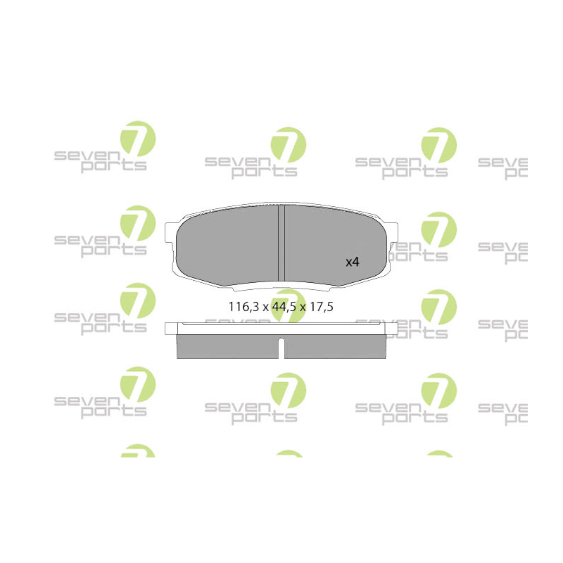 Pastiglie freno asse posteriore - SEVEN