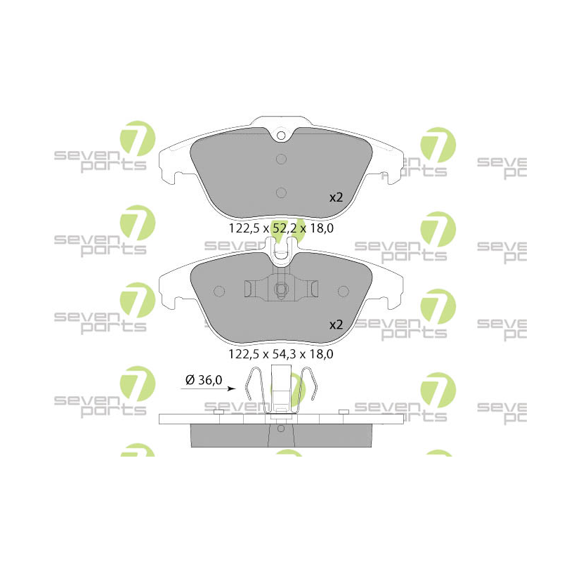 Pastiglie freno asse posteriore - SEVEN