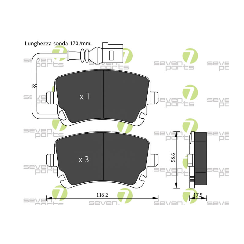 Pastiglie freno asse posteriore - SEVEN
