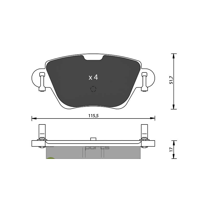 Pastiglie freno asse posteriore - SEVEN