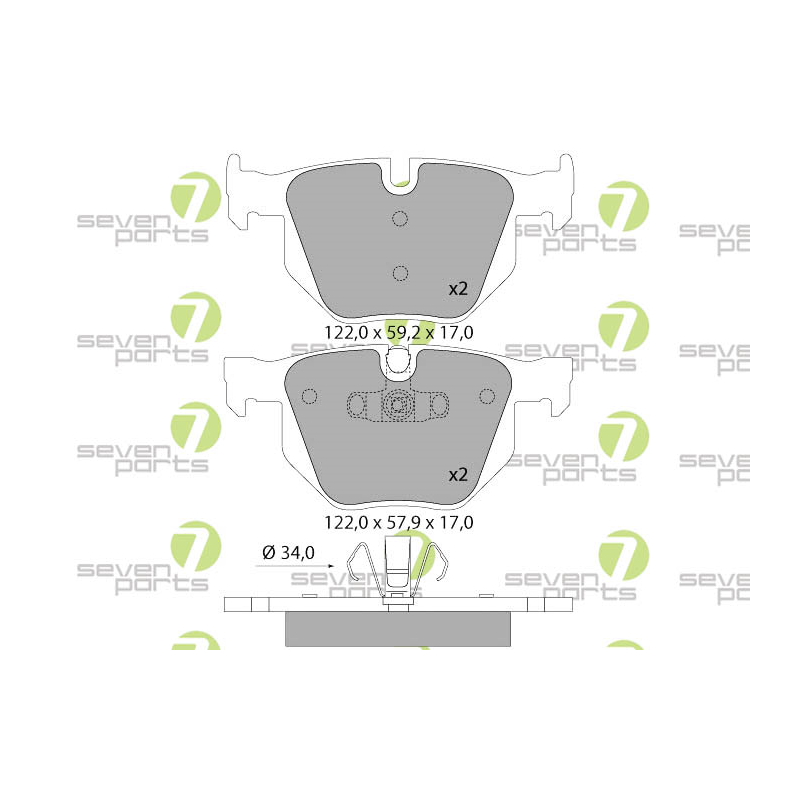 Pastiglie freno asse posteriore - SEVEN