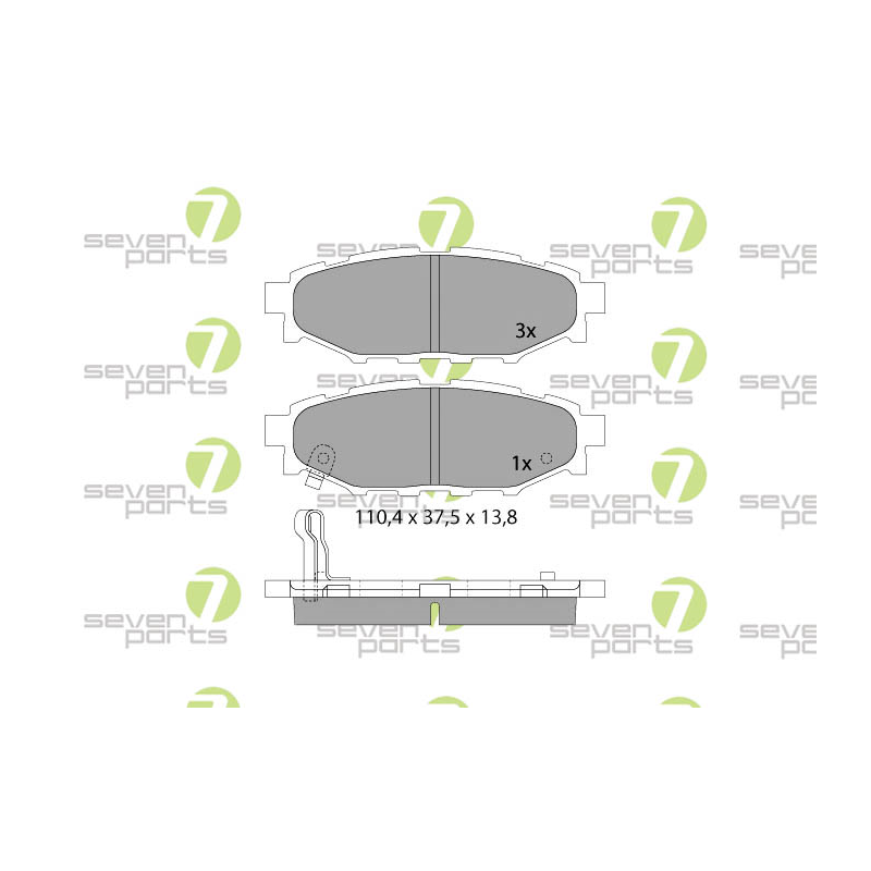Pastiglie freno asse posteriore - SEVEN