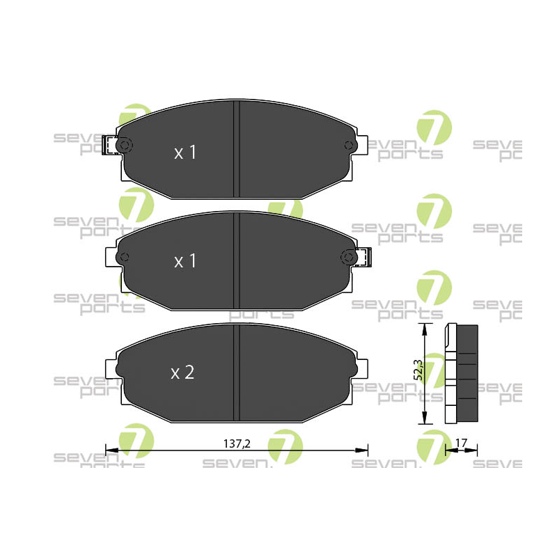 Pastiglie freno asse anteriore - SEVEN