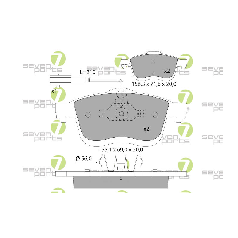 Pastiglie freno asse anteriore - SEVEN