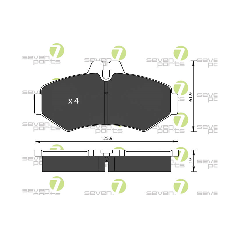 Pastiglie freno asse posteriore - SEVEN