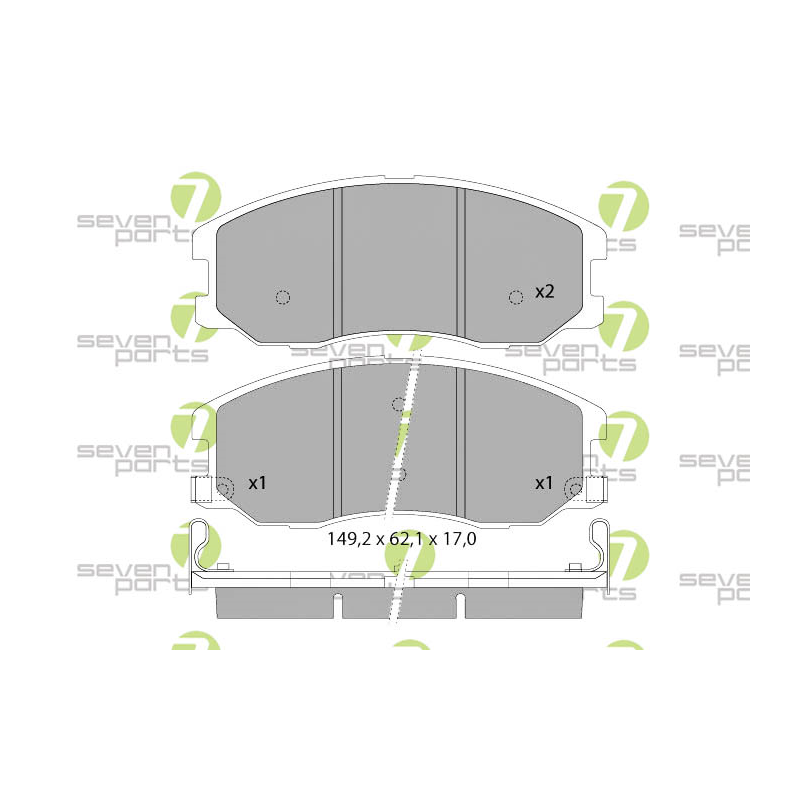 Pastiglie freno asse anteriore - SEVEN