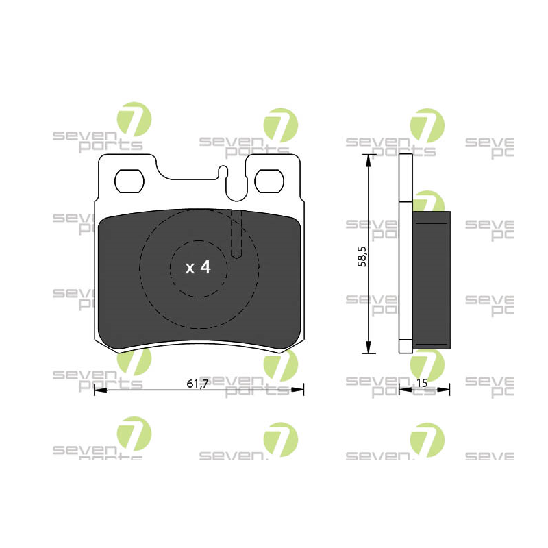 Pastiglie freno asse posteriore - SEVEN