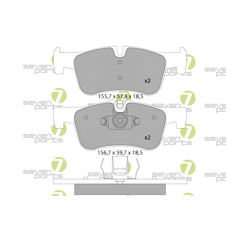 Pastiglie freno asse anteriore - SEVEN