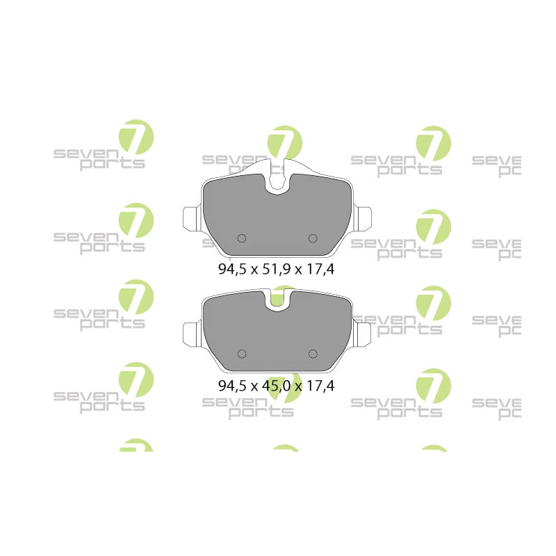 Pastiglie freno asse posteriore - SEVEN