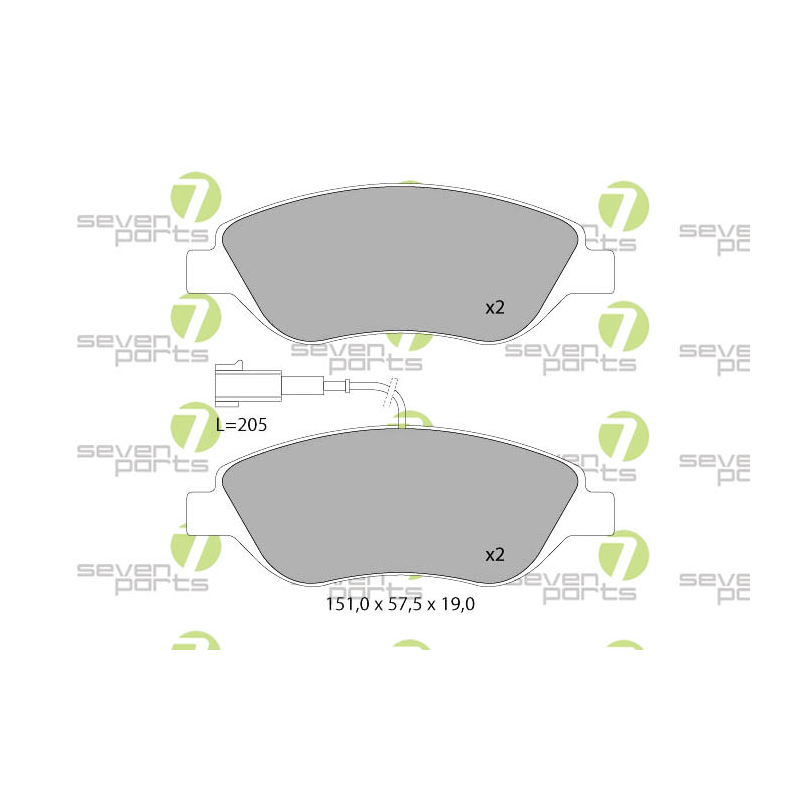 Pastiglie freno asse anteriore - SEVEN