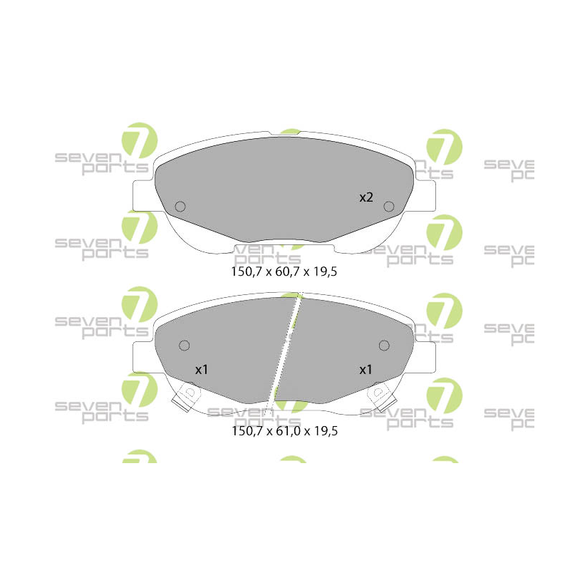 Pastiglie freno asse anteriore - SEVEN
