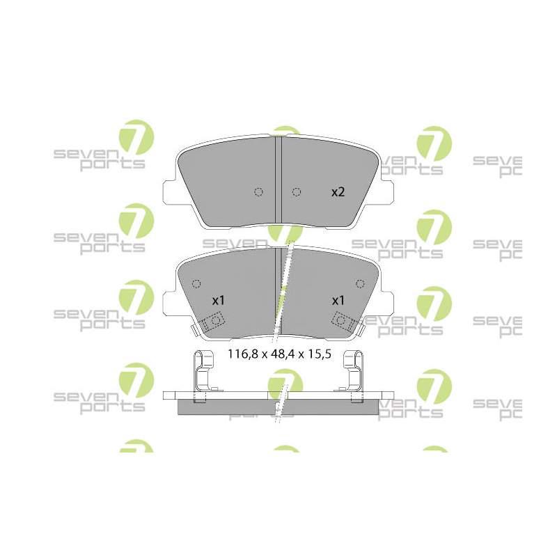 Pastiglie freno asse posteriore - SEVEN
