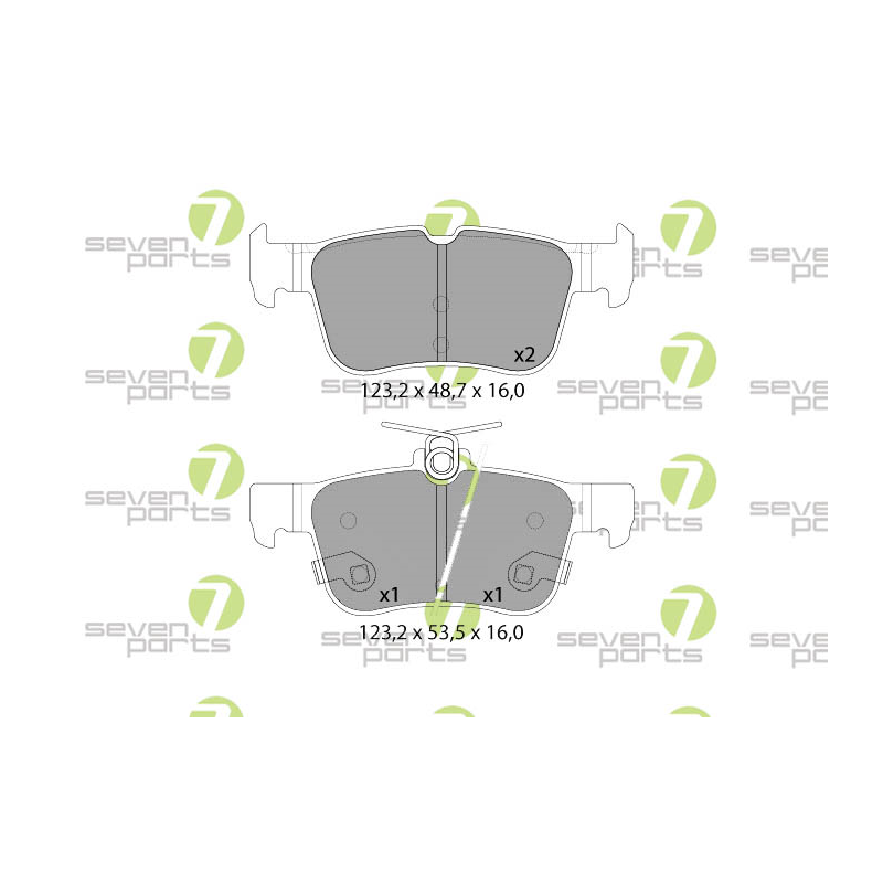 Pastiglie freno asse posteriore - SEVEN