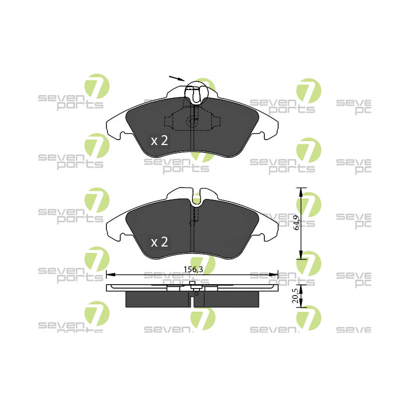 Pastiglie freno asse anteriore - SEVEN