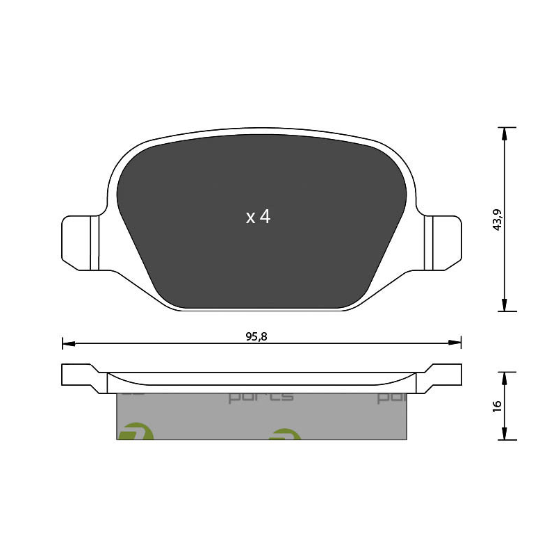 Pastiglie freno asse posteriore - SEVEN