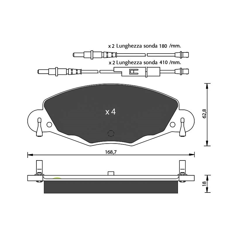 Pastiglie freno asse anteriore - SEVEN
