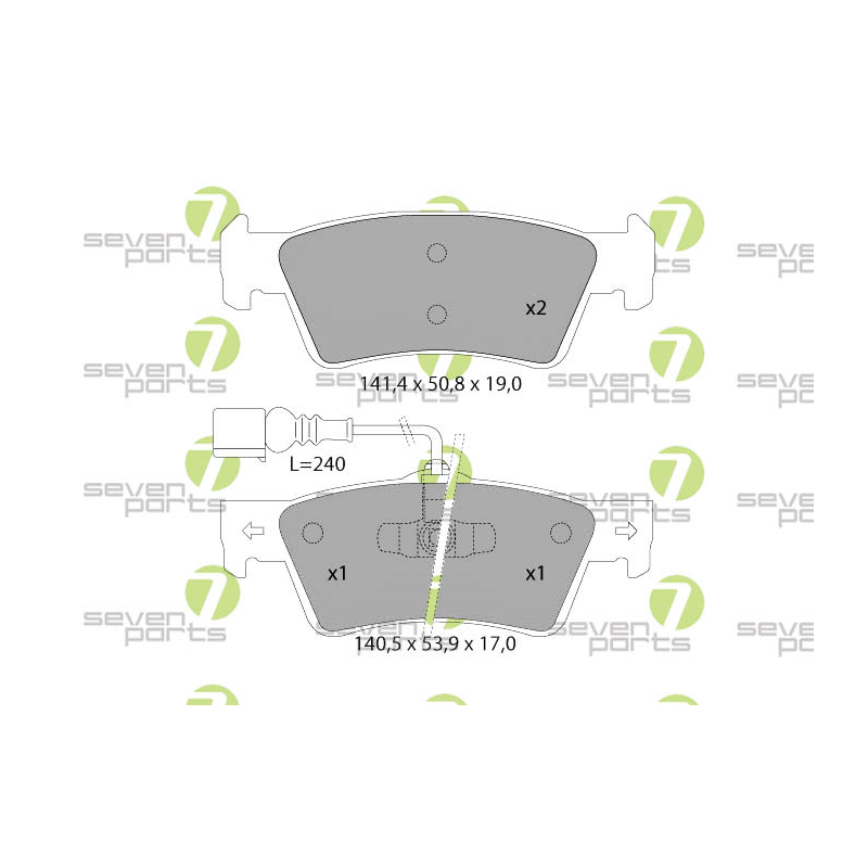 Pastiglie freno asse posteriore - SEVEN