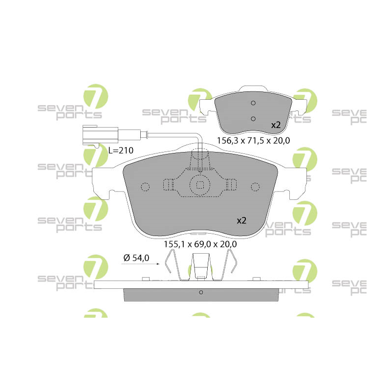 Pastiglie freno asse anteriore - SEVEN