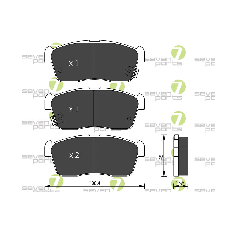 Pastiglie freno asse anteriore - SEVEN