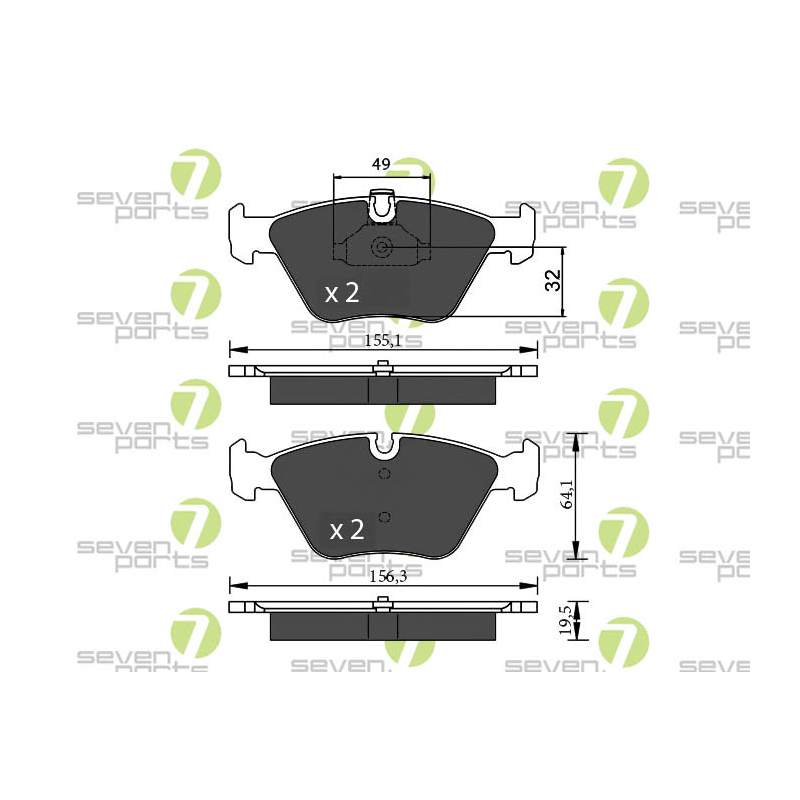 Pastiglie freno asse anteriore - SEVEN