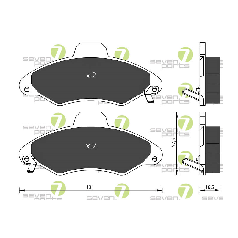 Pastiglie freno asse anteriore - SEVEN