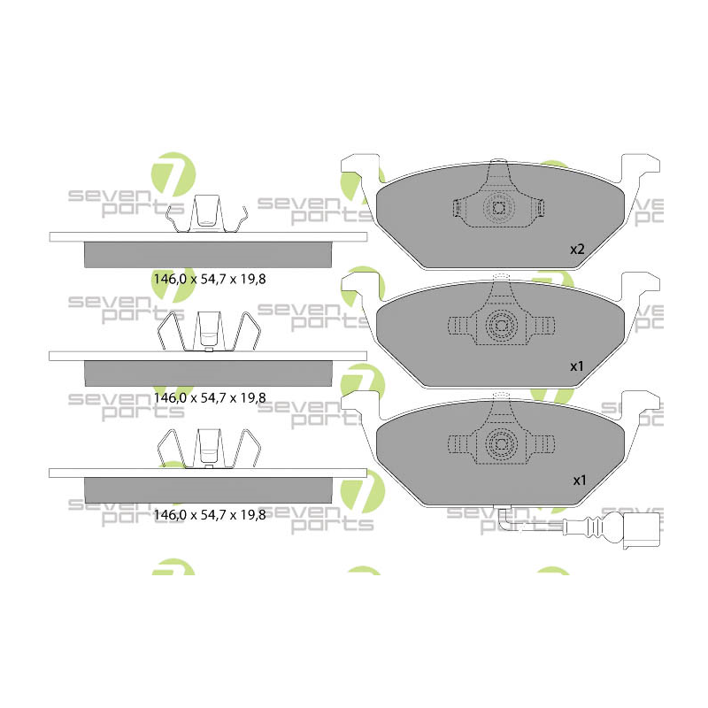Pastiglie freno asse anteriore - SEVEN