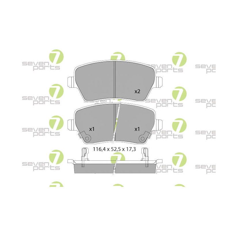 Pastiglie freno asse anteriore - SEVEN