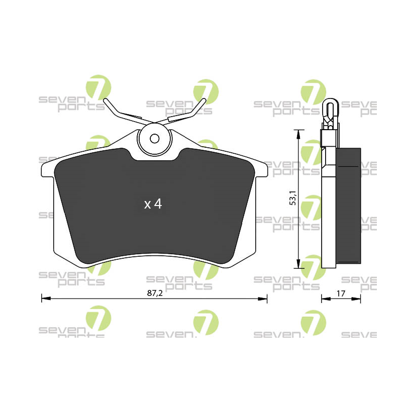 Pastiglie freno asse posteriore - SEVEN