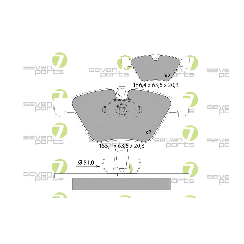 Pastiglie freno asse anteriore - SEVEN