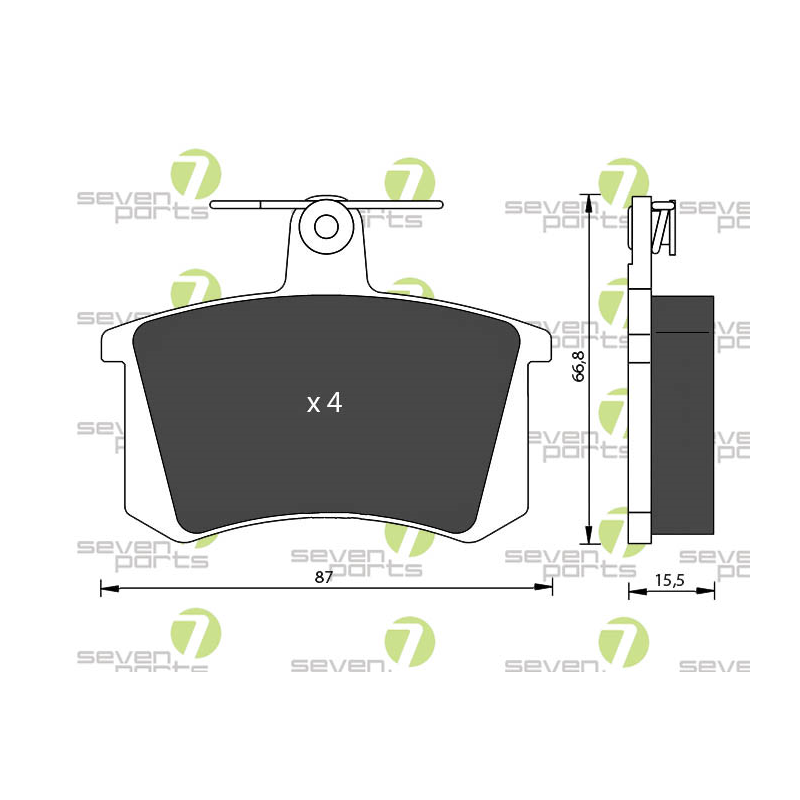 Pastiglie freno asse posteriore - SEVEN