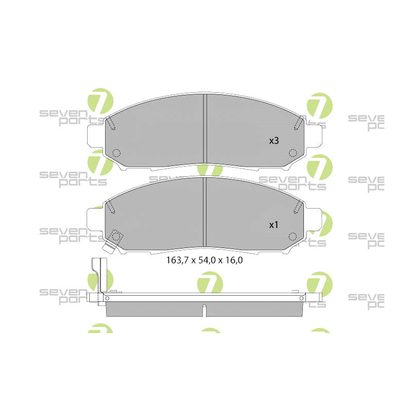 Pastiglie freno asse anteriore - SEVEN