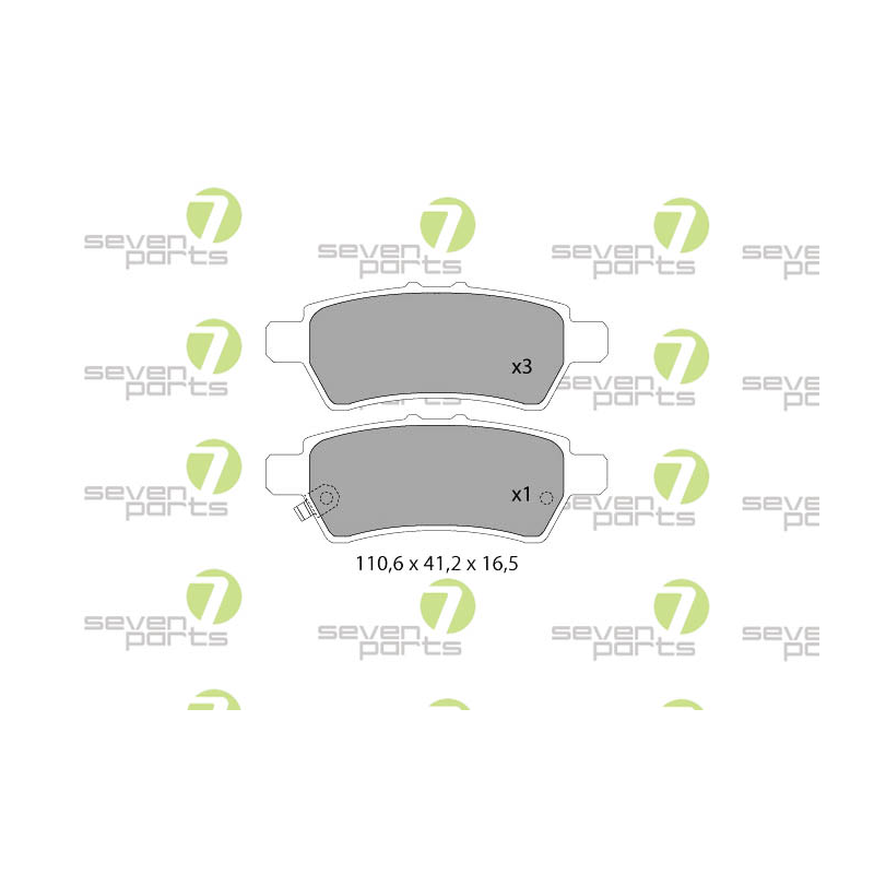 Pastiglie freno asse posteriore - SEVEN