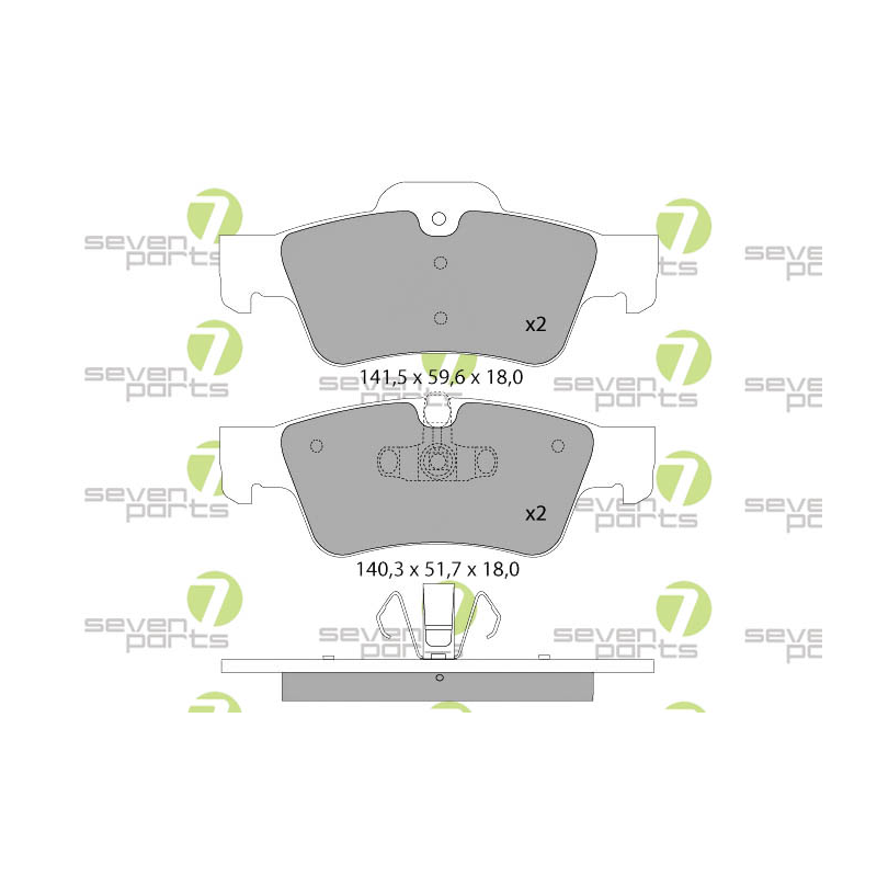 Pastiglie freno asse posteriore - SEVEN